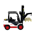 Miniatyrbilde 4 av 7: Forklift Truck Moving Fork Pallet.