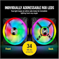 Miniatyrbild 2 av 4: CORSAIR iCUE QL140 RGB 140mm PWM Dual Fan Kit with Lighting Node CORE