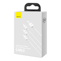 Miniatyrbillede 2 af 8: Quick Charge USB to M+L+C  Baseus Superior Data 3.5A 1m (White)