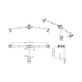 Miniatyrbild 5 av 7: Neomounts FPMA-D700D3 mounting kit - for 3 LCD displays - black