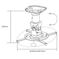 Pikkukuva 4 / 5: Logilink BP0003 Projector mount, ceiling, universal, 220 mm, white | Logilink