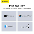 Pikkukuva 6 / 11: ADAPTOR RETEA Baseus Lite, USB 2.0 to RJ-45 10/100 Mbps Adapter, LED, negru "WKQX000001" (timbru verde 0.18 lei)  - 6932172606022