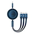 Miniatyrbillede 1 af 5: USB-C 3-in-1 cable  Baseus Bright Mirror 4 for micro USB / USB-C / Lightning 100W / 3.5A 1.1m (Blue)