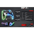 Miniatyrbillede 7 af 7: Mars Gaming MGP-24 Wireless game controller RGB / USB 2.4GHz / USB-C / X-input & D-input