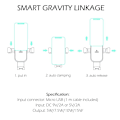 Pikkukuva 6 / 7: Swissten GW1-AV5 Air Vent Car Holder With 15W  Wireless Charging + Micro USB Cable 1m