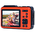 Pikkukuva 2 / 6: Rollei Sportsline 64 Selfie/ 64 MPix/ 16x zoom/ 2,8" LCD+ 2"LCD/ 4K video/ Voděodolný 5m/ Oranžový