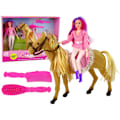 Miniatyrbilde 1 av 7: Doll Rider with Brown Pony Figures.