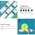 Miniatyrbilde 7 av 8: Govee Glide Smart panel White Wi-Fi/Bluetooth