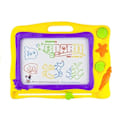 Miniatyrbilde 3 av 5: Blackboard with Stamps and Colorful Background