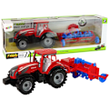 Miniatyrbillede 1 af 8: Red Tractor with Plough Friction Drive