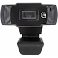 Miniatyrbilde 1 av 5: Manhattan USB Webcam, Two Megapixels (Clearance Pricing), 1080p Full HD, USB-A, Integrated Microphone, Adjustable Clip Base, 30 frame per second, Blac