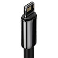 Miniatyrbillede 3 af 5: CABLU alimentare si date Baseus Tungsten Gold,Fast Charging Data Cable pt. smartphone,USB la Lightning 2.4A, braided,2m, rezistent zgarieturi,negru "C