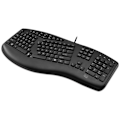 Miniatyrbillede 2 af 4: Adesso AKB-160UB/ drátová klávesnice/ multimedia/ ergonomická /scroll kolečko/ USB/ černá/ US layout