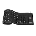 Miniatyrbilde 2 av 6: Logilink | Flexible waterproof Keyboard USB + PS/2 | ID0019A | Flexible keyboard | Wired | DE | Black