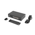 Miniatyrbillede 1 af 6: Lanberg Switch PoE+ Rack 10"/19"  RSFE-8P-2GE-120