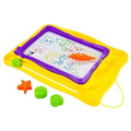 Miniatyrbilde 4 av 5: Blackboard with Stamps and Colorful Background