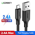 Pikkukuva 6 / 7: CABLU alimentare si date Ugreen, "US289", Fast Charging Data Cable pt. smartphone, USB la Micro-USB, nickel plating, PVC, 1.5m, alb "60142" (timbru ve