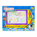 Miniatyrbilde 2 av 5: Blackboard with Stamps and Colorful Background