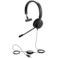 Miniatyrbillede 2 af 3: JABRA EVOLVE 20 MS Mono USB Headband, Noise cancelling,USB connector, with mute-button and volume control on the cord, with foam ear cushion, Microsof