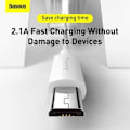 Miniatyrbillede 8 af 11: Baseus Simple Wisdom Data Cable Kit USB to Micro 2.1A (2PCS/Set) 1.5m White