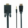 Miniatyrbilde 3 av 3: Gembird A-HDMI-VGA-03-6 video cable adapter 1.8 m HDMI Type A (Standard) VGA (D-Sub) + 3.5mm Black