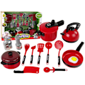 Pikkukuva 1 / 6: A set of red kitchen utensils pots