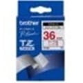 Miniatyrbillede 2 af 3: TZE-262 LAMINATED TAPE 36 MM 8M/RED ON WHITE