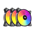 Pikkukuva 1 / 3: Computer Fan set 3in1 Aigo AR12 ARGB 120x120 (black)