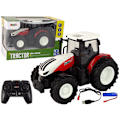 Pikkukuva 1 / 5: Agricultural Tractor 1:24 Remote Controlled R/C Pilot Farm White Red