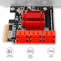 Miniatyrbilde 3 av 4: Six-channel SATA III PCI-Express controller with six internal SATA ports. Standard & Low profile.