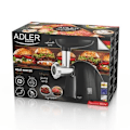 Miniatyrbilde 8 av 8: Adler | Meat mincer | AD 4811 | Black | 600 W | Number of speeds 1 | Throughput (kg/min) 1.8 | 3 replaceable sieves: 3mm for grinding poppies and prep