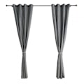 Miniatyrbillede 1 af 4: Set 2 draperii catifea 140x270 cm - Gri