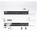 Miniatyrbilde 2 av 4: ATEN CS1842 2-Port USB 3.0 4K HDMI Dual Display KVMP Switch - KVM / audio / USB switch - 2 ports