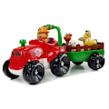 Pikkukuva 2 / 4: Tractor with a trailer, animals for babies, batteries, lights, sound