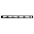 Miniatyrbillede 2 af 4: Patch panel pusty 24 porty 1U 19 cali czarny do modułów keystone