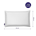 Miniatyrbilde 3 av 7: CLEVAMAMA ClevaFoam® Baby Pillow Case White, 3310
