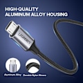 Miniatyrbillede 7 af 7: CABLU alimentare si date Ugreen, "US290", Fast Charging Data Cable pt. smartphone, USB la Micro-USB, braided, 2m, negru "60148" (timbru verde 0.08 lei