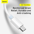 Miniatyrbillede 11 af 11: Baseus Simple Wisdom Data Cable Kit USB to Micro 2.1A (2PCS/Set) 1.5m White