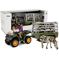 Pikkukuva 1 / 5: Quad with a Trailer Transporter Figurines Zebra