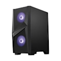 Miniatyrbilde 3 av 4: MSI MAG FORGE 100M Mid Tower Gaming Computer Case 'Black, 2x 120mm ARGB PWM Fan, 1x 120mm Fan, 1-6 ARGB Hub, Mystic Light Sync, Tempered Glass Panel,