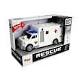 Pikkukuva 4 / 4: Auto Ambulance with friction drive white 1:20 with sound