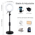 Miniatyrbilde 2 av 8: Ring LED lamp Puluz with adjustable base PU391