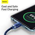 Miniatyrbillede 5 af 11: Baseus Type-C - Type-C Crystal Shine series fast charging data cable 100W 2m Blue (CAJY000703)