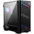 Pikkukuva 2 / 5: MSI MPG VELOX 100P AIRFLOW Mid Tower Gaming Computer Case 'Black, 3x 120mm Fan + 1x 120mm ARGB Fan, ARGB light strip, USB Type-C, 1x Tempered Glass, C
