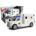 Pikkukuva 1 / 4: Auto Ambulance with friction drive white 1:20 with sound