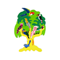 Miniatyrbillede 2 af 3: Wooden Tree Birds Parrots DIY Wooden Puzzle Blocks