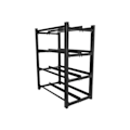 Pikkukuva 2 / 3: Battery frame for UPS 830x454 2 rows 4 levels 8 shelves black flat pack