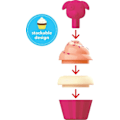Miniatyrbilde 3 av 4: SKIP HOP set Zoo sort and stack Cupcakes, 9H012810