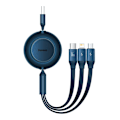 Miniatyrbillede 5 af 5: Baseus Bright Mirror 3, USB 3-in-1 cable for micro USB / USB-C / Lightning 66W / 2A 1.1m (Blue)