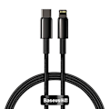 Miniatyrbillede 8 af 8: CABLU alimentare si date Baseus Tungsten Gold,Fast Charging Data Cable pt. smartphone,USB la Lightning 20W, braided,2m rezistent zgarieturi,negru "CAT